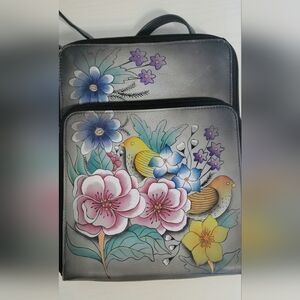 Anuschka Hand Painted Leather Crossbody Bag